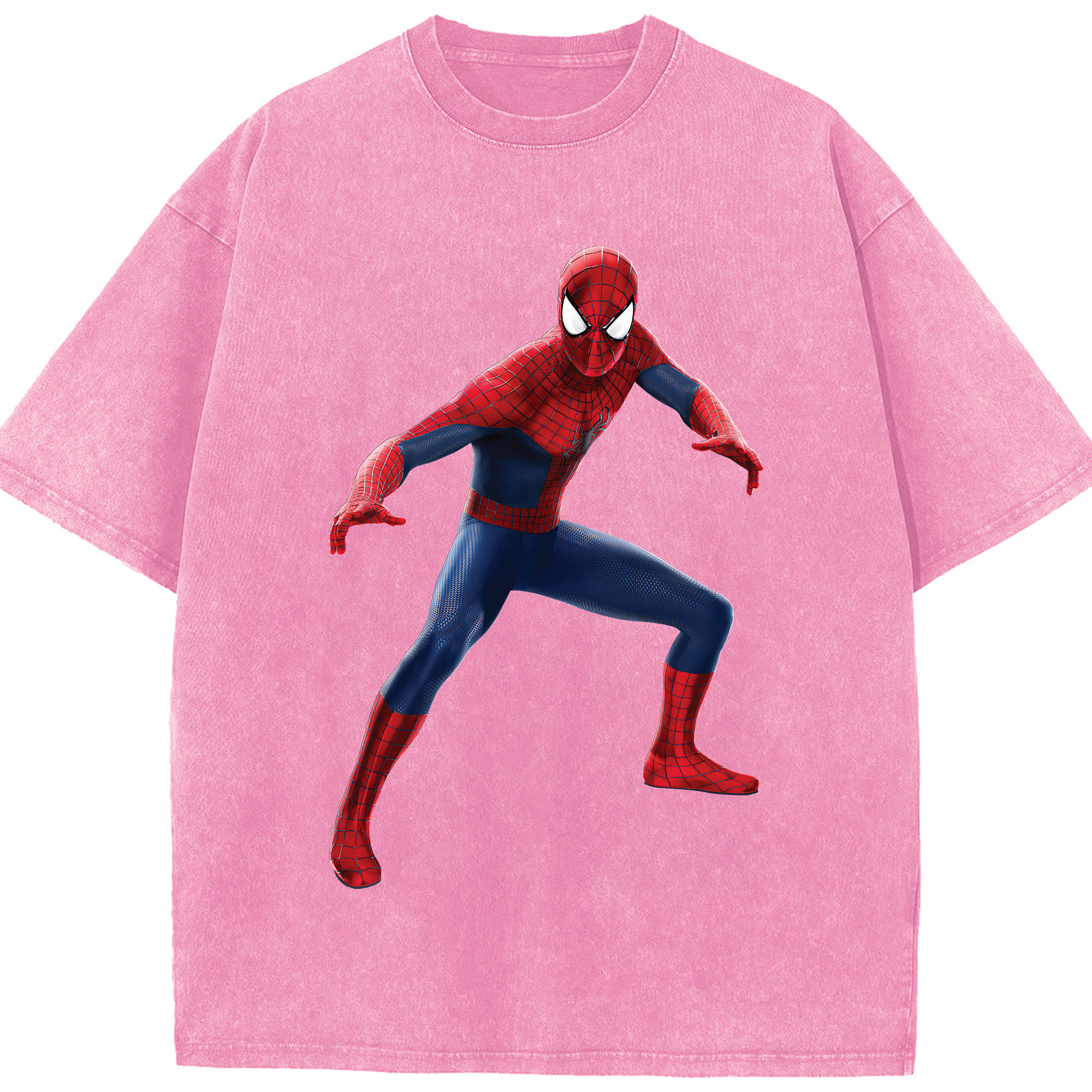 （画像用） Spider Man スパイダーマン 綿100% ヴィンテージ風 半袖Tシャツ（フロントプリント）